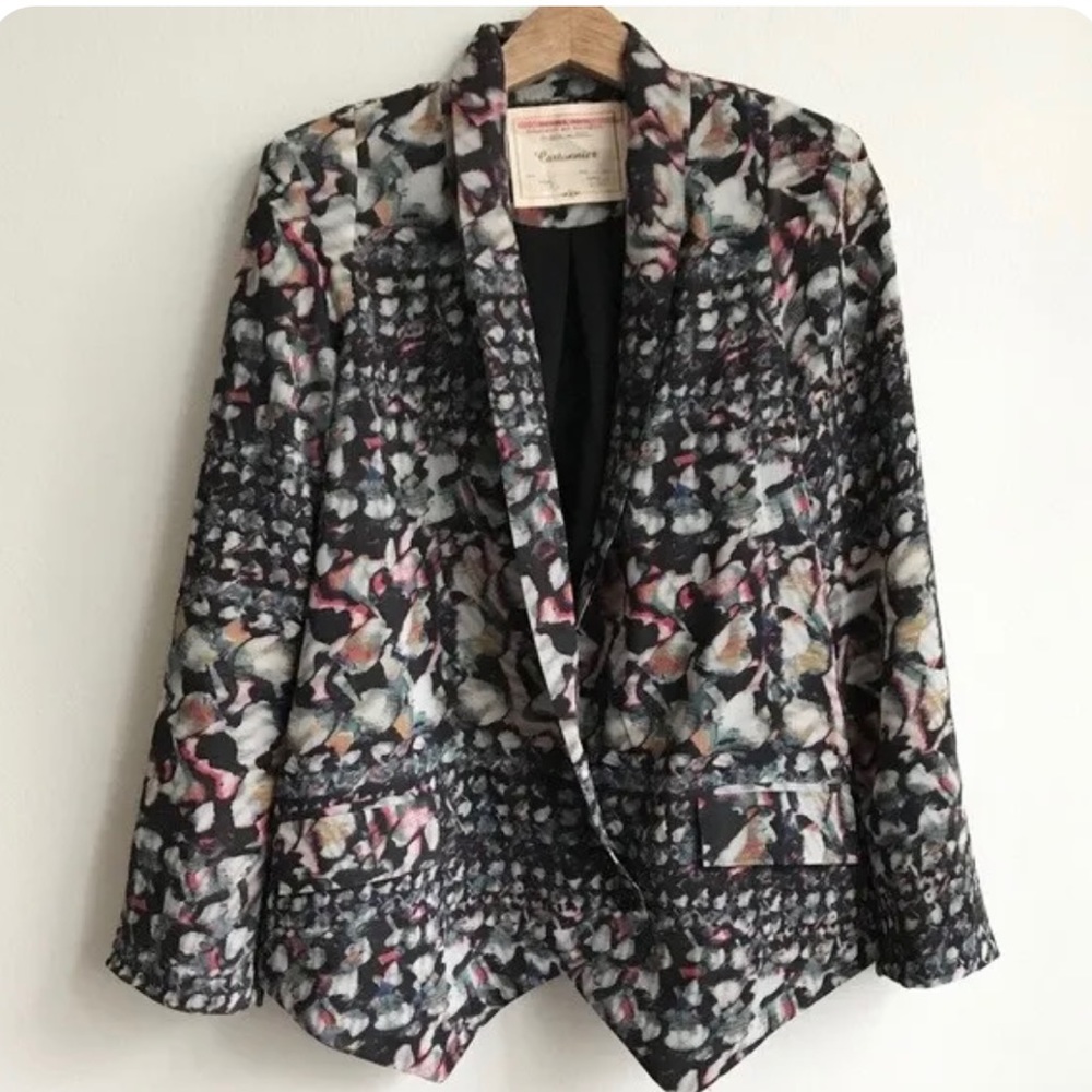 Anthropologie Cartonnier Size Medium Watercolor Jacket Blazer Ardsley